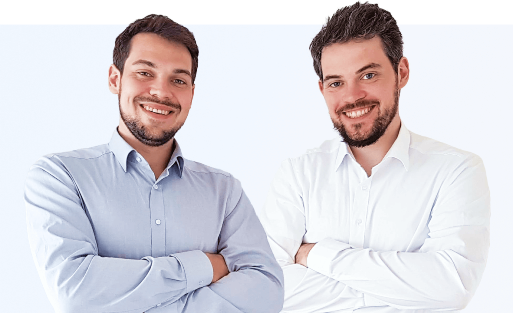 Swann and Miro with Holocreators logo