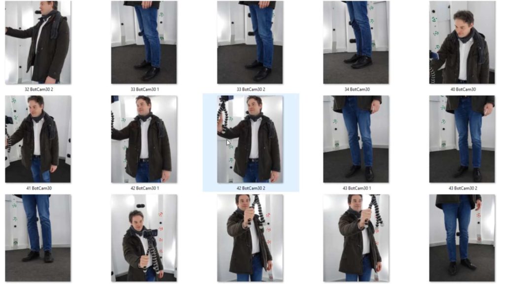 Pictures of Swann Rack for photogrammetry inside a botspot opta 1 3D scanner